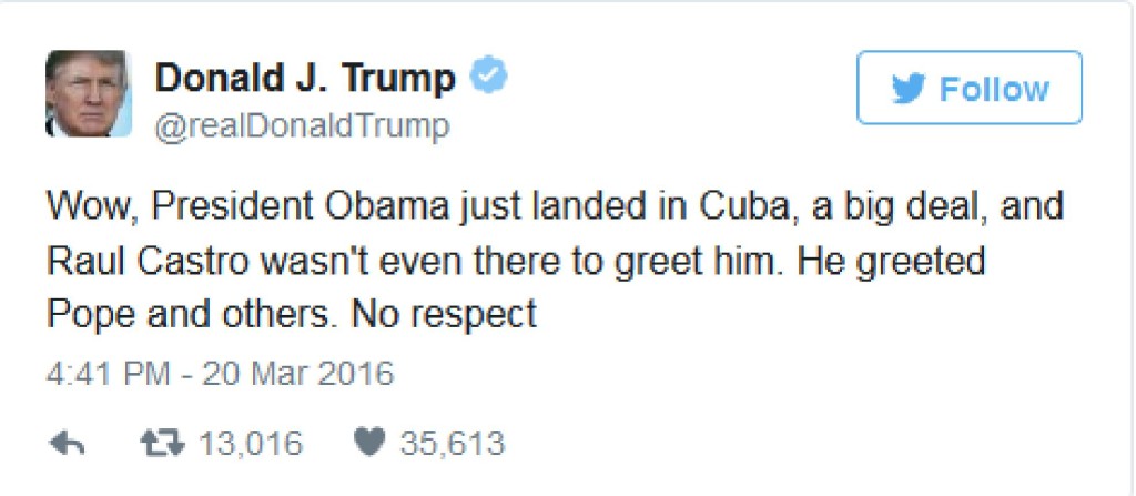 Trump lambasts Castro